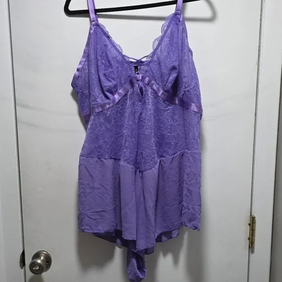 NWT Torrid Size 4 Purple Lace Teddy - Picture 2 of 4